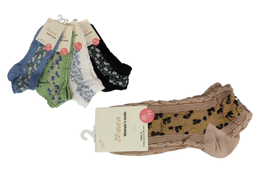 OEMEN dámské netlakované ponožky se vzorem NO: T0808-15 - 1 pár