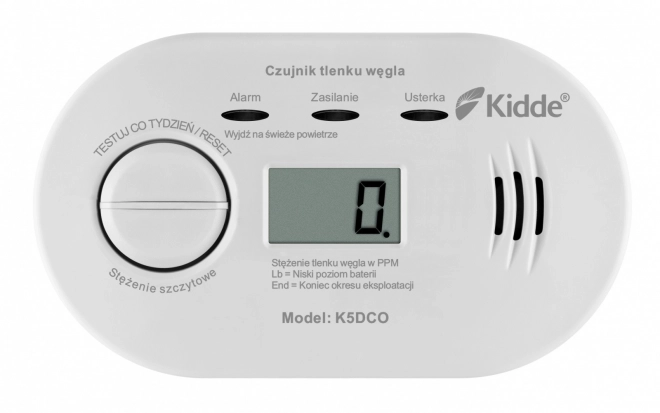 Detektor oxidu uhelnatého KIDDE K5DCO s displejem