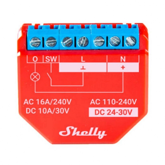 Wi-Fi Smart Relay Shelly Plus 1PM, 1 kanál 16A, s měřením výkonu