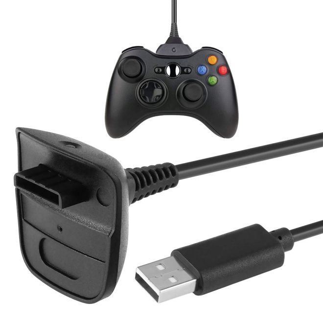 Nabíjecí kabel pro xbox 360 usb pad play charge