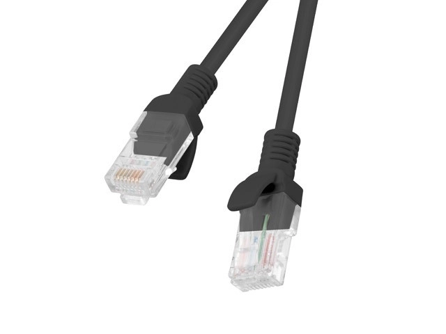 Patchcord kategorie 5e 0,25 m černý 10ks