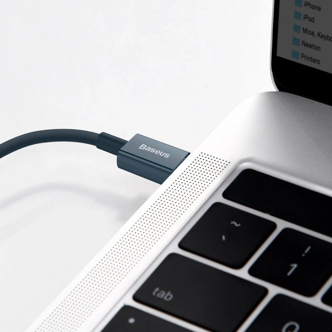 Kabel USB-C k iP, 20W, PD, 2m (modrý)