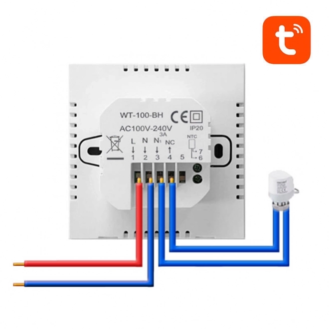 Chytrý termostat pro ohřev vody Avatto ZWT100 3A Zigbee Tuya