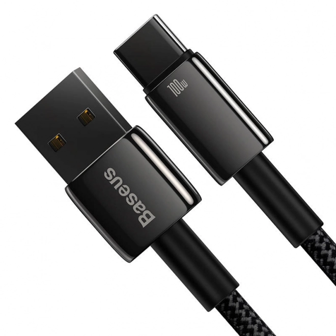 Kabel Baseus Tungsten Gold USB na USB-C, 100 W, 2 m (černý)