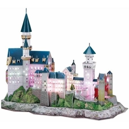 Svítící 3D puzzle zámek Neuschwanstein