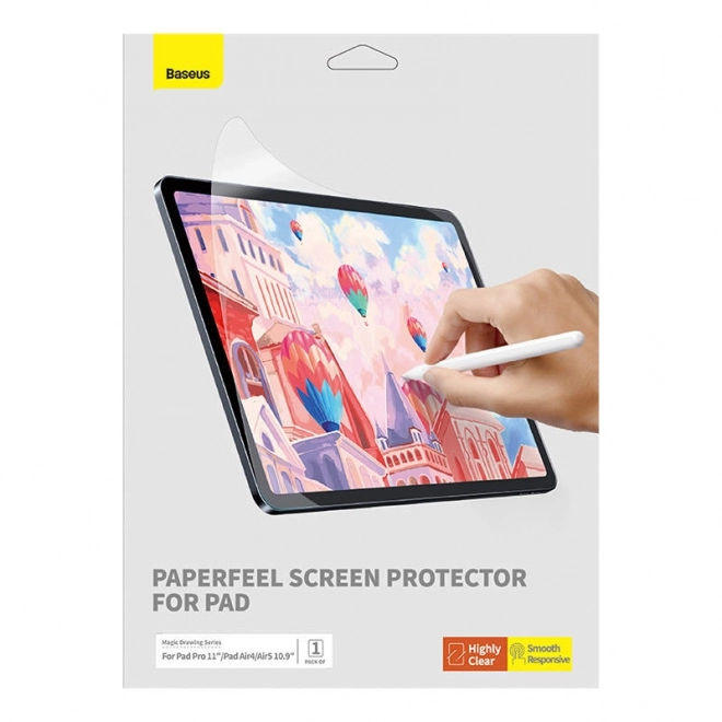 Baseus Paperfeel fólie pro Pad Pro (2018/2020/2021/2022) 11″ /Pad Air4/Air5 10,9″, čirá