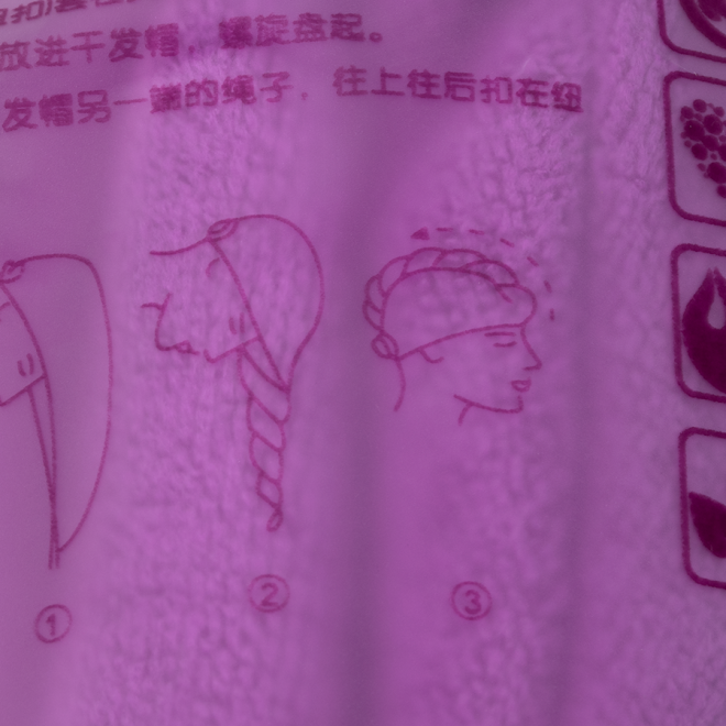Superabsorpční ručník na vlasy, turban z mikrovlákna RŮŽOVÝ