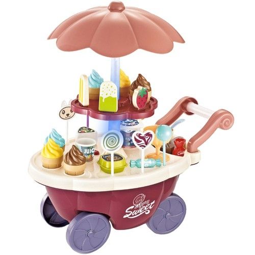 Zmrzlinárna pro děti - vozík na kolečkách s příslušenstvím