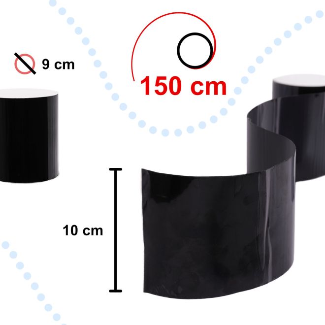 Vodotěsná opravná páska na bazénové trubky černá 150 x 10 cm