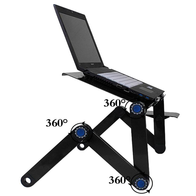 Skládací stolek na notebook - černý