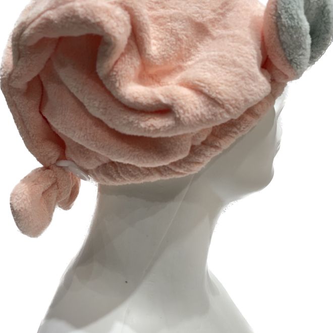 Super absorpční ručník na vlasy, turban na vlasy - s ušima