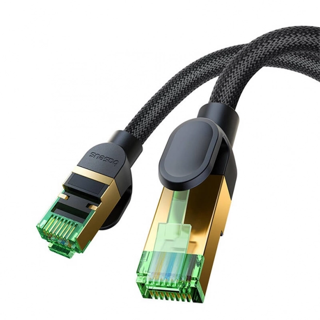 Opletený síťový kabel cat.8 Baseus Ethernet RJ45, 40 Gb/s, 5 m (černý)