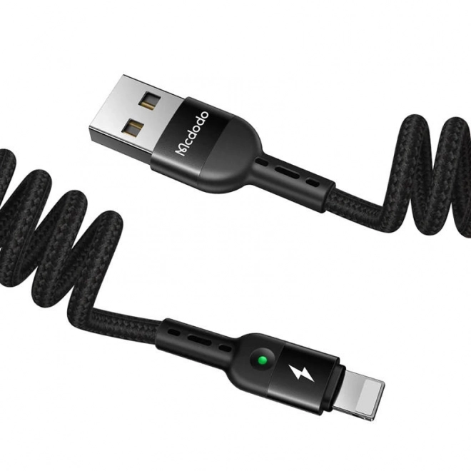 Kabel USB-Lightning, Mcdodo CA-6410, pružinový, 1,8 m (černý)