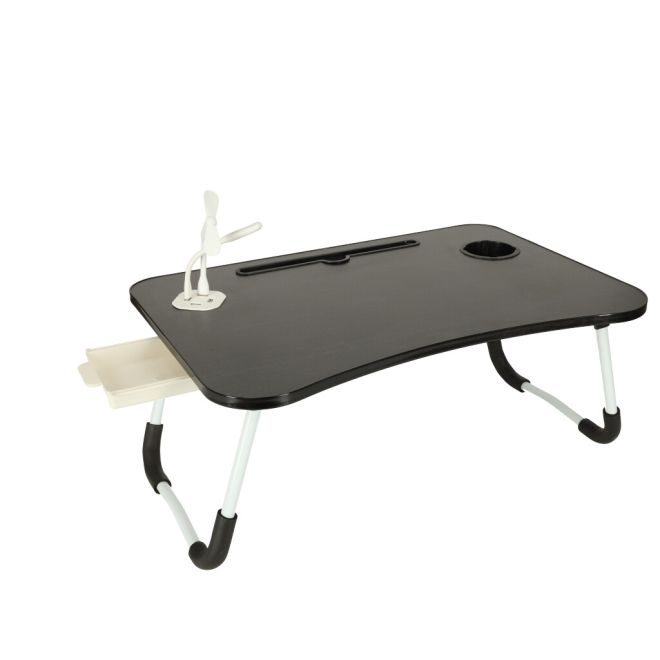 USB skládací noční stolek na notebook černý