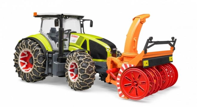 Bruder Traktor Class Axion 950 se sněhovou frézou