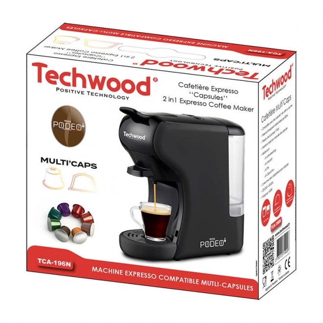 Kávovar na kapsle Techwood TCA-196N (černý)