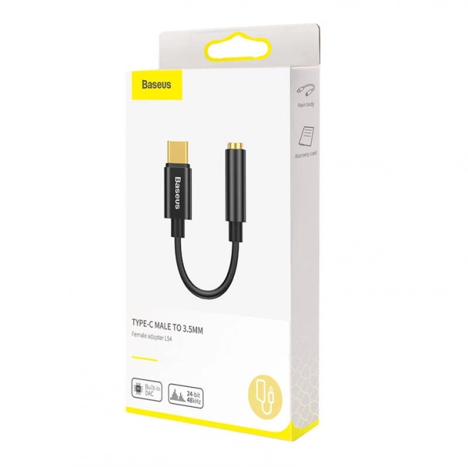 Zvukový adaptér Baseus L54 USB-C mini jack 3,5 mm - černý