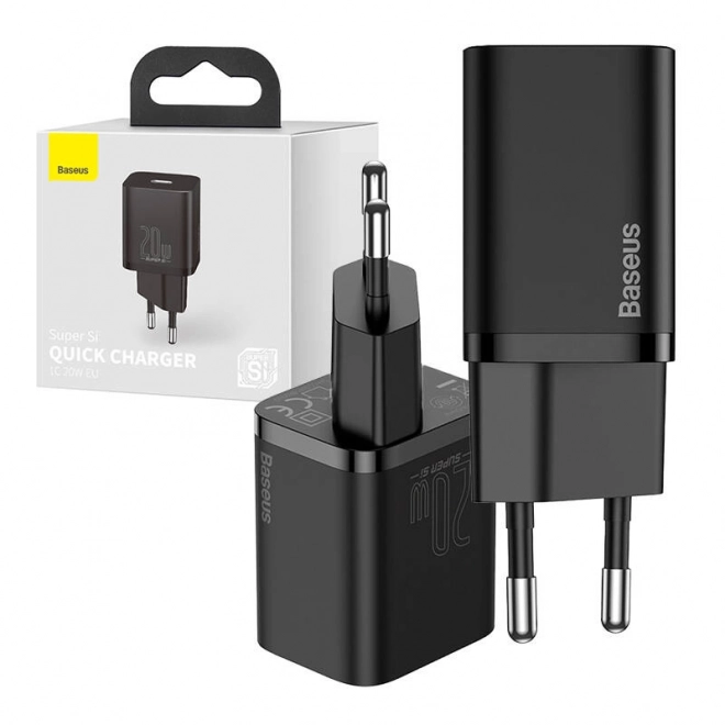 Baseus Super Si Quick Charger 1C 20W (černá)