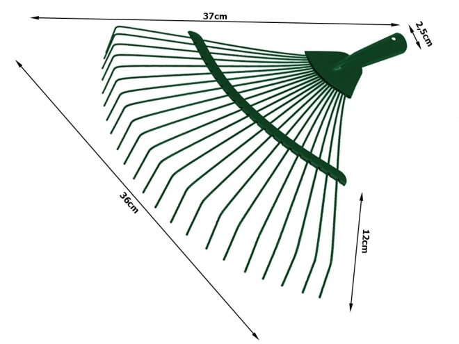 Zahradní vějířové hrábě z lehkého kovu
