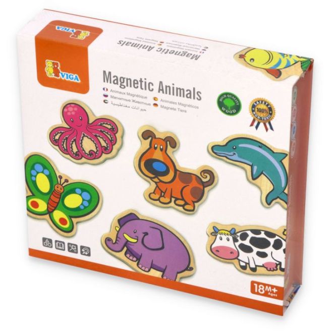 Dřevěné magnety 20 ks - zvířátka