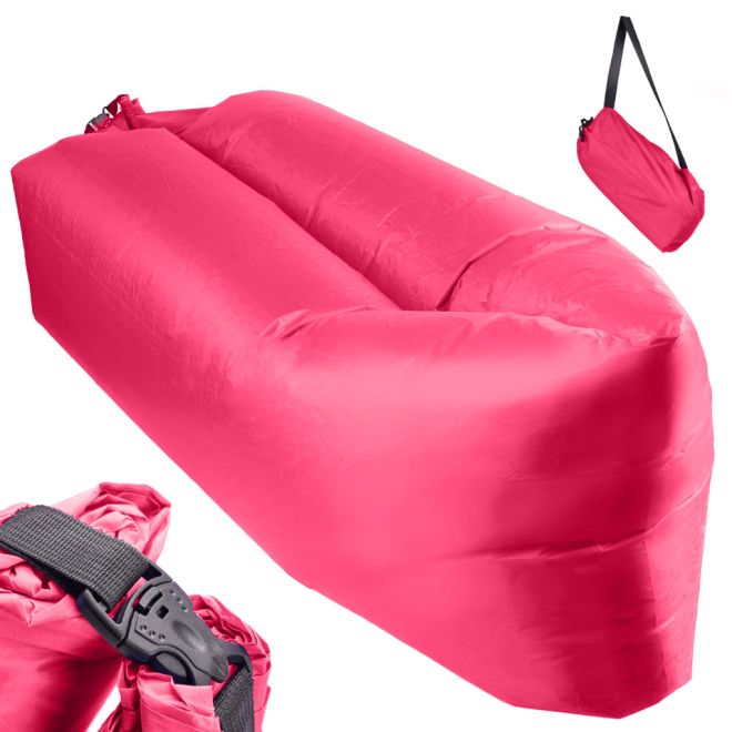 Nafukovací lehátko Lazy Bag – Růžové