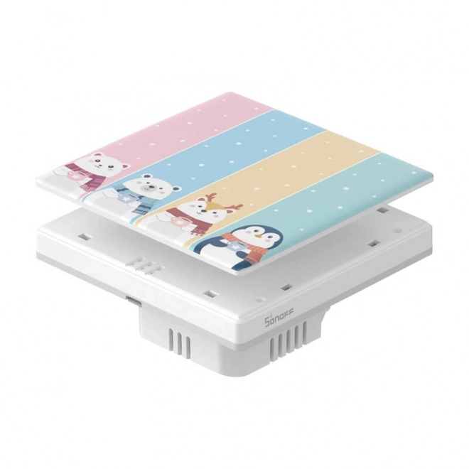 Decorative cover / cap for the T5 SONOFF Cartoon 4C touch switch.