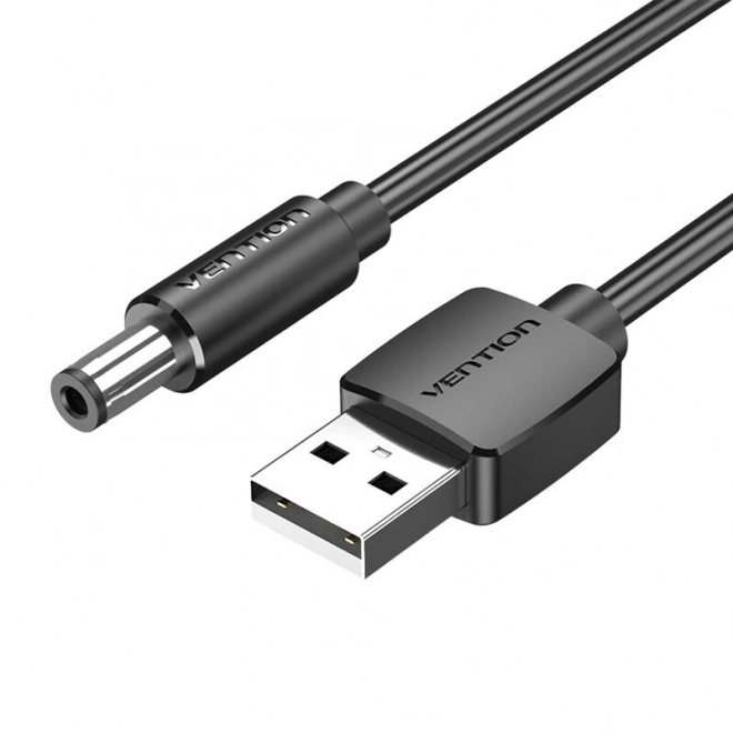 Napájecí kabel USB na DC 5,5mm 0,5m černý Vention