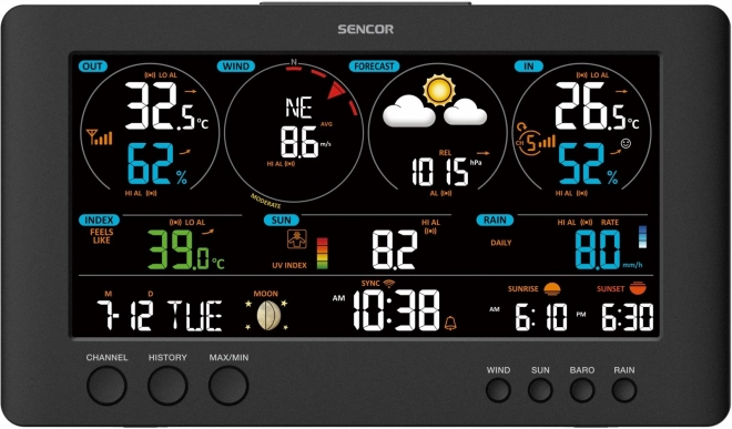 Profesionální METEO WiFi SWS 12500 H 21,4 cm LCD Colour