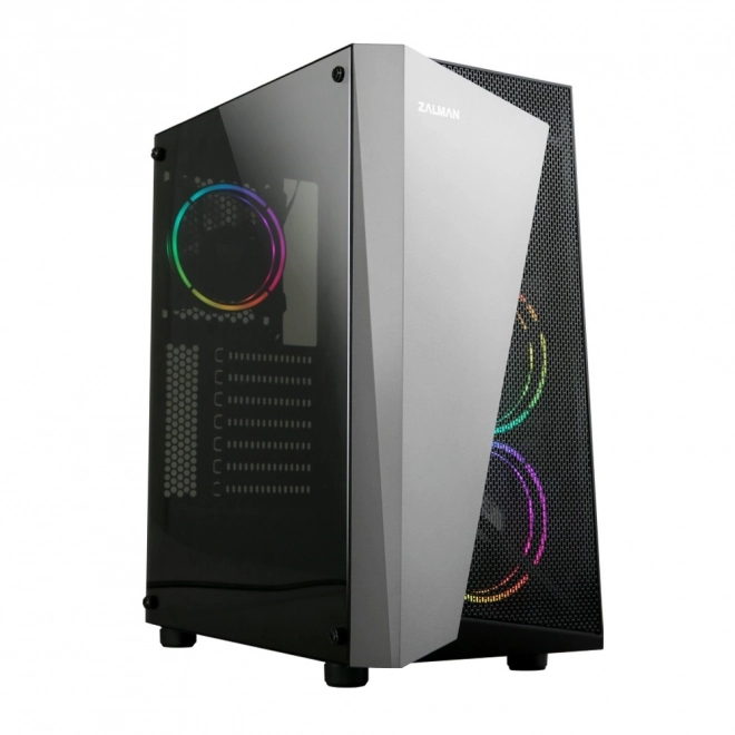 S4 Plus ATX Mid Tower PC Case RGB ventilátor