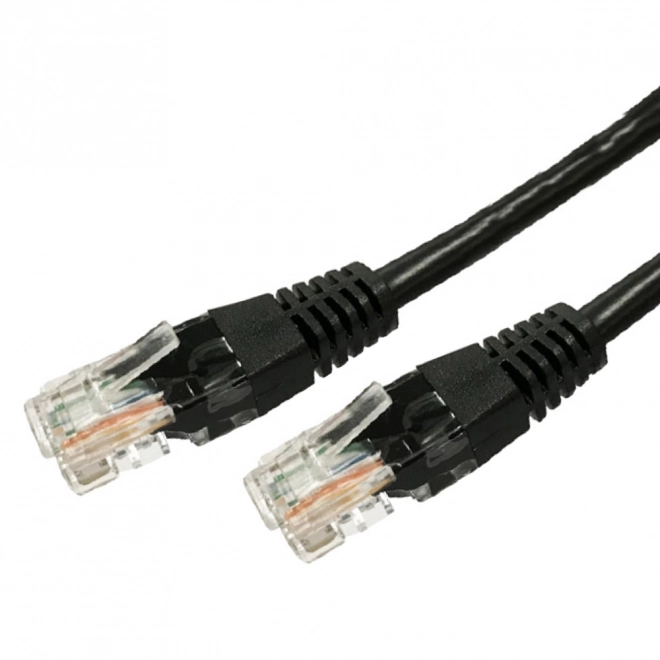 Měděný patchcord Cat.6 RJ45 UTP 7,5 m. černý