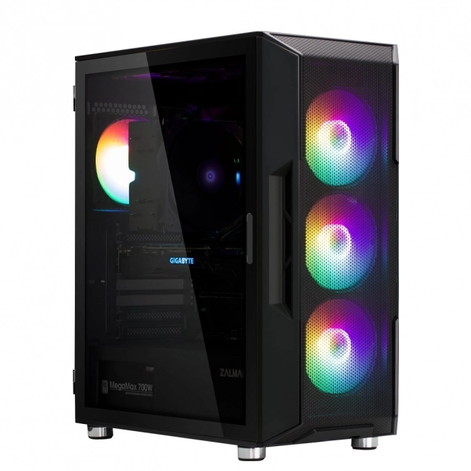 I3 Neo ATX Mid Tower RGB 4x ventilátor, černý