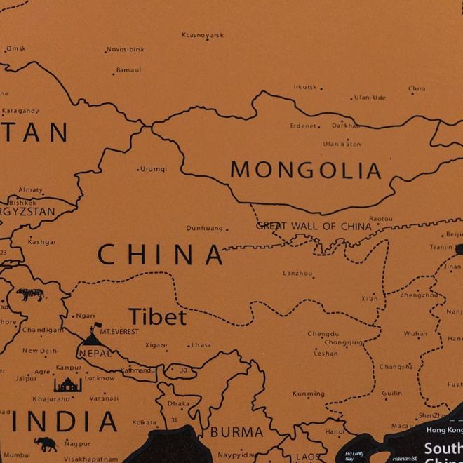 Seškrabávací mapa světa – Mapa + příslušenství