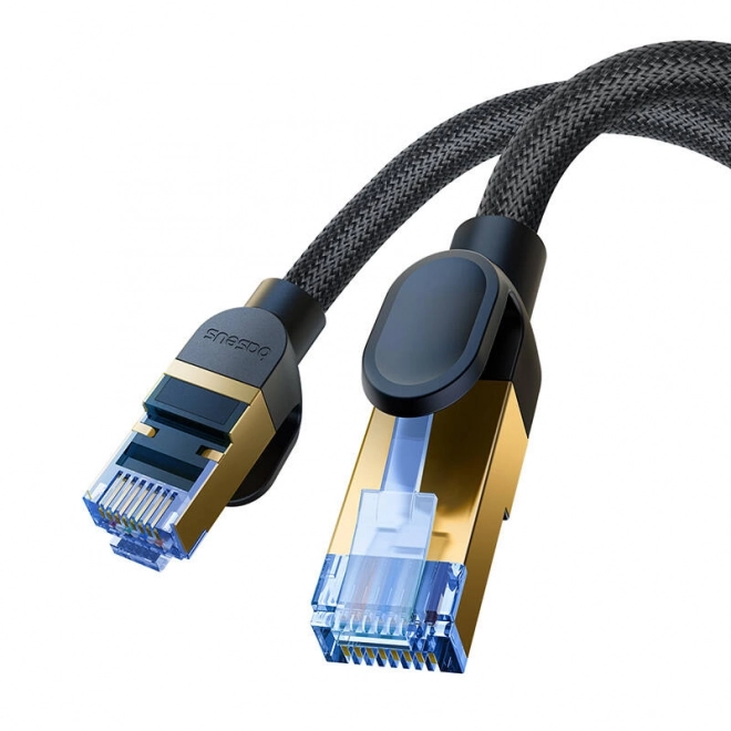 Opletený síťový kabel cat.7 Baseus Ethernet RJ45, 10Gbps, 5m (černý)