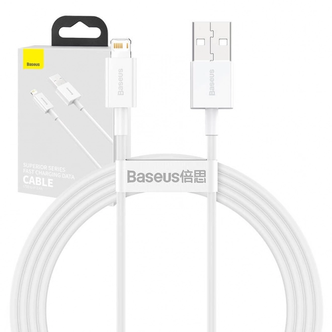 Kabel USB na Lightning 2,4A 1,5 m (bílý)