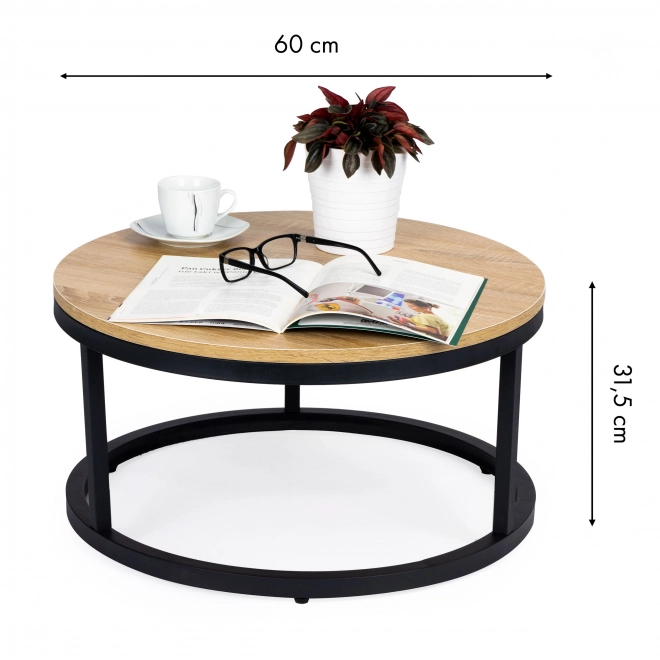 Moderní industriální konferenční stolek 60 cm