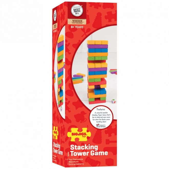 Bigjigs Toys Barevná Jenga