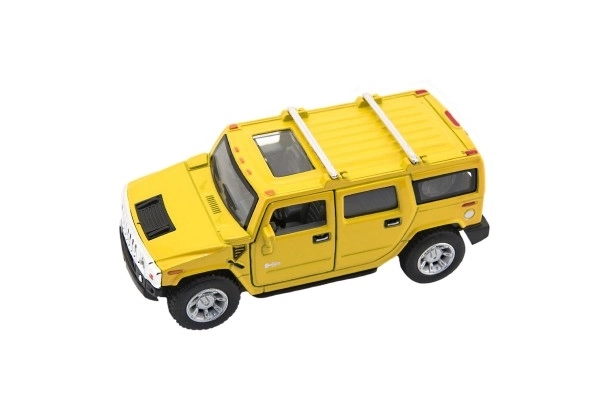 Auto Kinsmart Hummer H2 SUV kov/plast 12cm na zpětné natažení 4 barvy