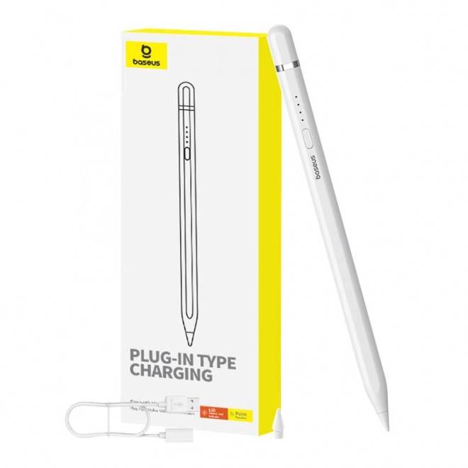 Aktivní stylus Baseus Smooth Writing Series s nabíjením přes USB-C (bílý)