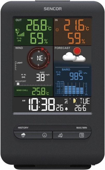 Meteorologická stanice SWS 9300 PRO 5,4" displej, senzor 5v1