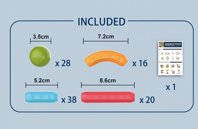 Magnetické stavebnice - sada 102 kusů