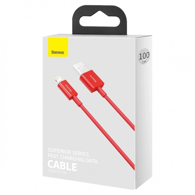 Kabel USB na iP 2,4A 1m (červený)