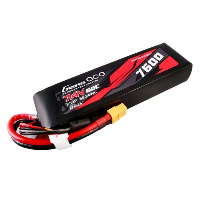 Gens ace G-Tech 7600mAh 7.4V 60C 2S2P Lipo baterie PC mat Battery