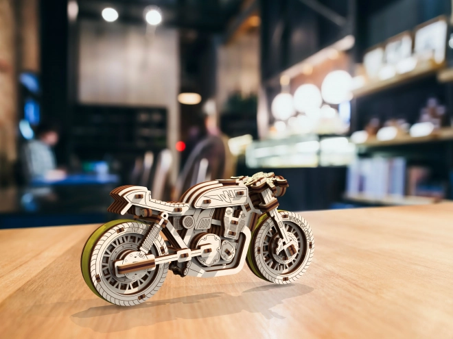 Dřevěné 3D puzzle - Motocykl Cafe Racer