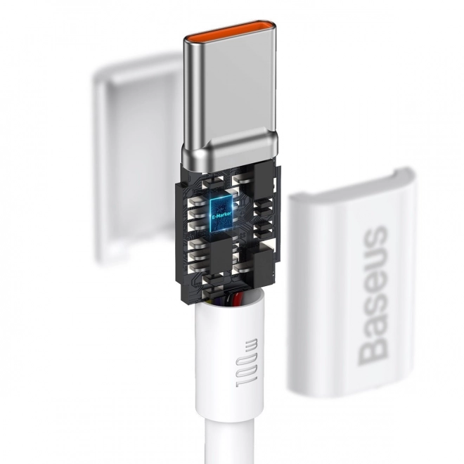 Kabel Baseus Superior Series USB-C na USB-C, 100W, 1m (bílý)