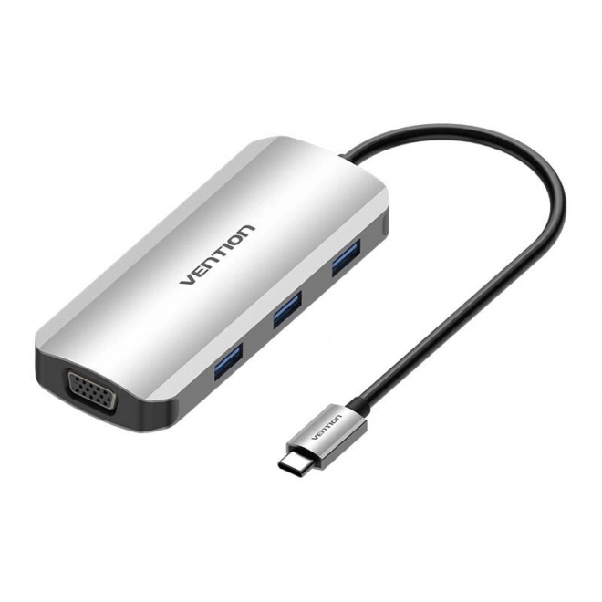 USB-C dokovací stanice Vention šedá