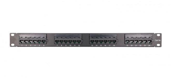 CAT5E UTP patchpanel 24 portů