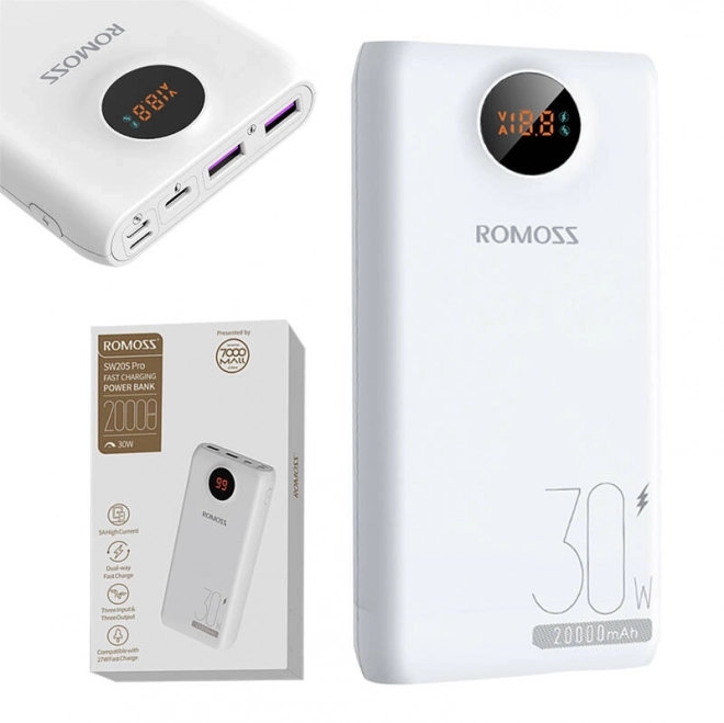 Powerbanka Romoss SW20S Pro 20000mAh, 30W (bílá)