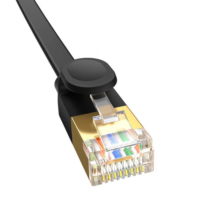 Baseus Cat 7 UTP Ethernet kabel RJ45 plochý 5 m černý