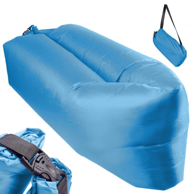 Nafukovací lehátko Lazy Bag – Světle modré
