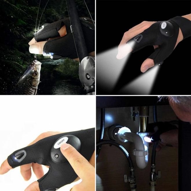 Multifunkční rukavice s LED diodami univerzální